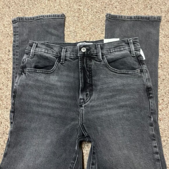 WE THE FREE PEOPLE LOW MAINTENANCE MID RISE CROP BOOT JEANS WASHED BLACK NWT 28 - Picture 10 of 10